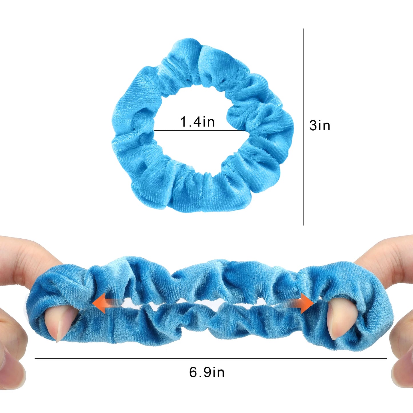 40/20Pcs Hair Scrunchies,  Elastic Velvet Hair Ropes, Multicolor Hair Ties, Ponytail Holder