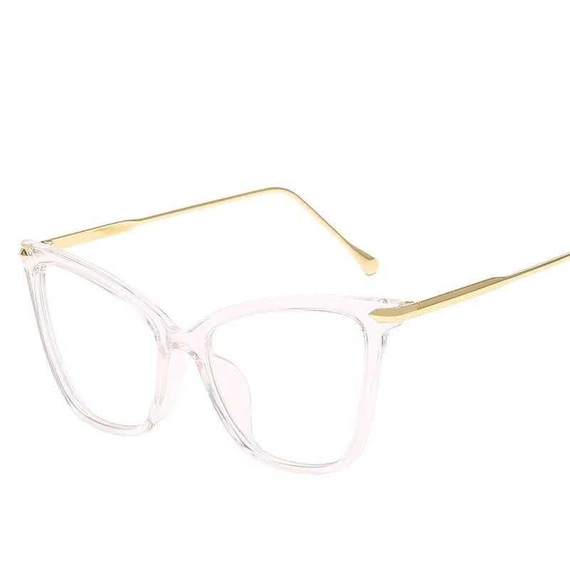 Ladies Cat Glasses Frames Women Sexy Oversized Metal Frame Brand Designer Optical Glasses Fashion Computer Office Glasses