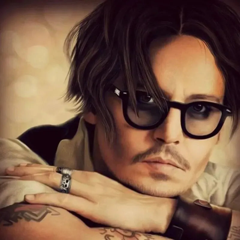 Fashion Johnny Depp Style round Sunglasses Clear Tinted Lens Brand Design Party Show Sun Glasses Oculos De Sol